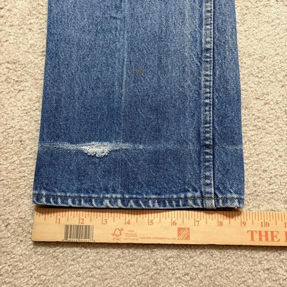 Vtg 70s Levis Jeans Mens 36x32 Blue Relaxed Straight Denim Pants Talon Zip Faded